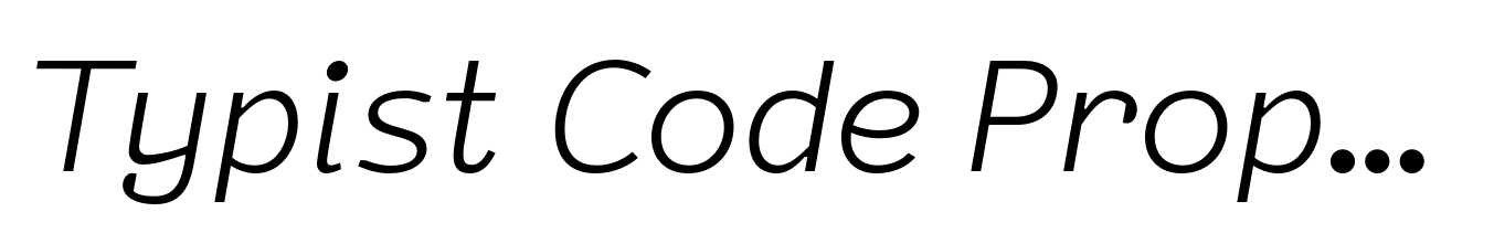 Typist Code Prop Regular Italic